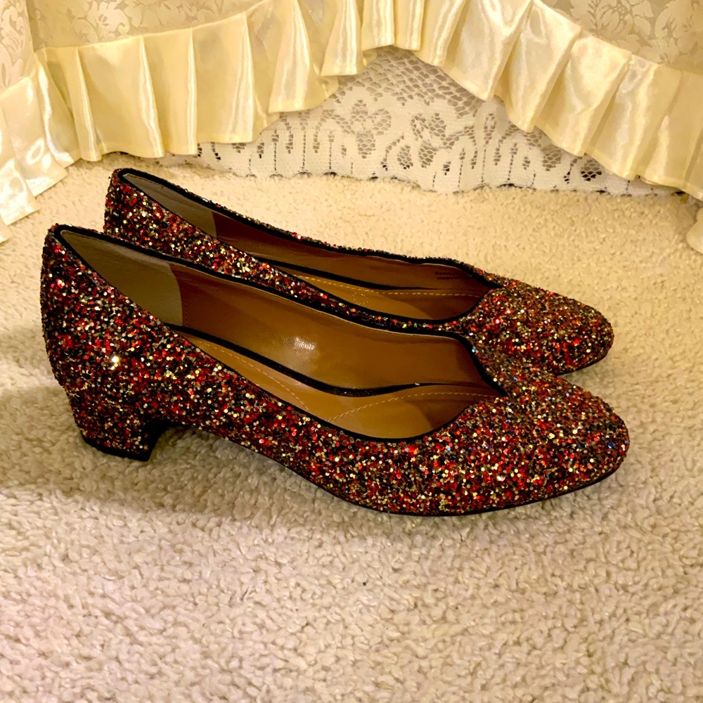 J RENEE BAMBALINA GLITTER PUMPS WOMENS